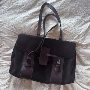 Gucci Dark Brown Suede Shoulder Bag